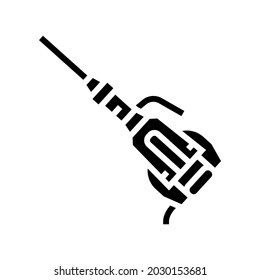 jackhammer tool glyph icon vector. jackhammer tool sign. isolated contour symbol black illustration