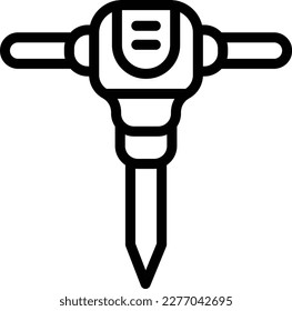 Ilustración de diseño de icono del vector de Jackhammer