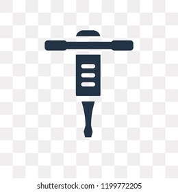 Jackhammer vector icon isolated on transparent background, Jackhammer transparency concept can be used web and mobile