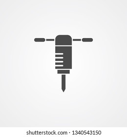 Jackhammer vector icon sign symbol