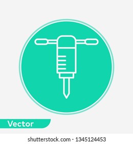 Jackhammer vector icon sign symbol