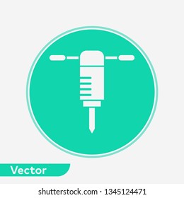 Jackhammer vector icon sign symbol