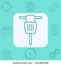 Jackhammer vector icon sign symbol