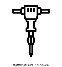 Jackhammer vector - worker tool icons