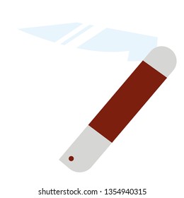 Jackknife flat illustration on white