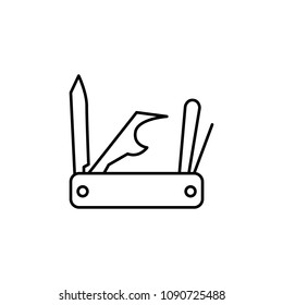 jackknife icon. Element of travel icon for mobile concept and web apps. Thin line jackknife icon can be used for web and mobile. Premium icon on white background