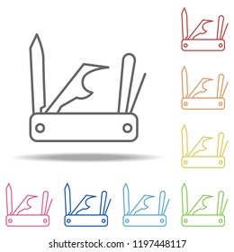 jackknife icon. Elements of Camping in multi colored icons. Simple icon for websites, web design, mobile app, info graphics