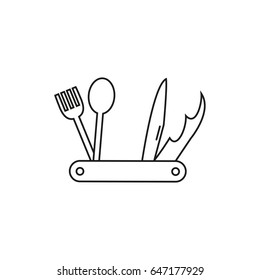 Jackknife icon on the white background. Vector illustration. 