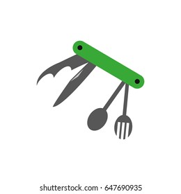 Jackknife icon on the white background. Vector illustration. 