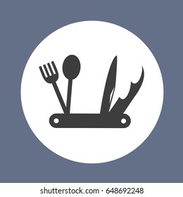 Jackknife icon on the white background. Vector illustration. 