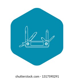 Jackknife icon. Outline illustration of jackknife vector icon for web