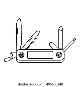 Jackknife icon. Outline illustration of jackknife vector icon for web