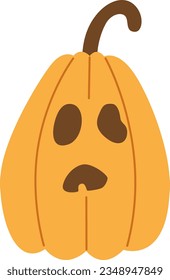 Jack-o-lantern Facial Expressions Halloween Pumpkin Vector Illustration