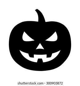 Jack-o'-lantern / jack-o-lantern Halloween carved pumpkin flat vector icon for apps and websites