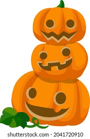 Jack-o-lantern, Halloween material icon. Vector image