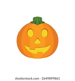 Jack-o'-lantern halloween pumpkin face lantern autumn fall food emoji symbol sign icon vector illustration