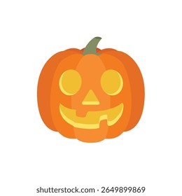 Jack-o'-lantern halloween pumpkin face lantern autumn fall food emoji symbol sign icon vector illustration