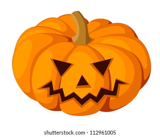 Jack-O-Lantern. Halloween pumpkin. Vector illustration.