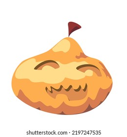 jack-o-lantern Halloween pumpkins. Smilling pumpkin. Flat isolated vector
