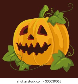 Jack-o-Lantern Halloween Vector Illustration