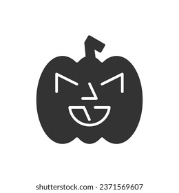 Jack-o'-lantern icon isolated on white background. Halloween symbol modern, simple, vector, icon for website design, mobile app, ui. Vector Illustration
