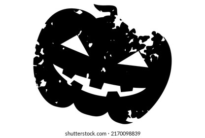 Jack-o'-lantern icon, snatched stamp style