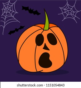 Jack'o'lantern icon. Vector EPS 10 illustration.