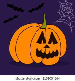 Jack'o'lantern icon. Vector EPS 10 illustration.