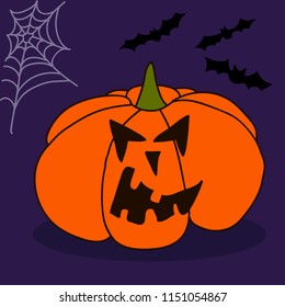 Jack'o'lantern icon. Vector EPS 10 illustration.