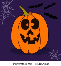 Jack'o'lantern icon. Vector EPS 10 illustration.