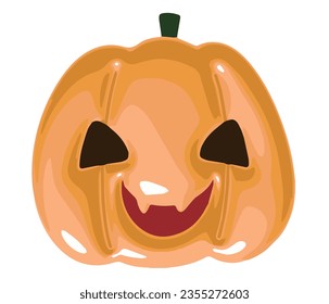 Jack-o-lantern illustration material for Halloween