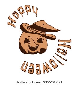 Jack-o-lantern illustration material for Halloween