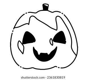 Jack-o-lantern illustration material for Halloween