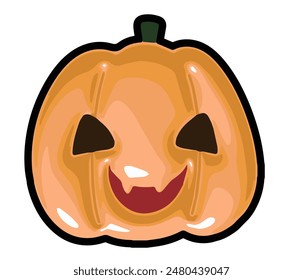Jack-o-lantern illustration material for Halloween