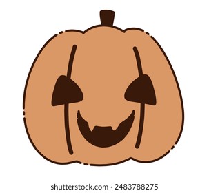 Jack-o-lantern illustration material for Halloween
