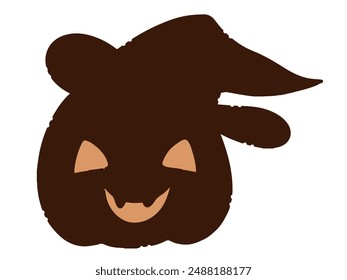 Jack-o-lantern illustration material for Halloween