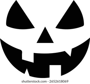 Jack-O'-Lantern Vetor de rosto de abóbora - Design de Halloween assustador ou engraçado para adesivos, escultura e projetos de Cricut