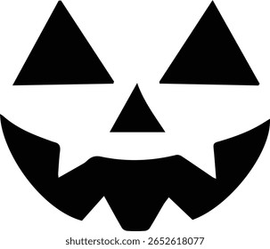 Jack-O'-Lantern Vetor de rosto de abóbora - Design de Halloween assustador ou engraçado para adesivos, escultura e projetos de Cricut