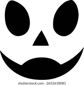 Jack-O'-Lantern Vetor de rosto de abóbora - Design de Halloween assustador ou engraçado para adesivos, escultura e projetos de Cricut