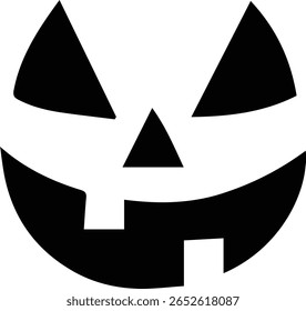 Jack-O'-Lantern Pumpkin Face Vector – Scary or Funny Halloween design for Stickers, Carving, and Cricut Projects
