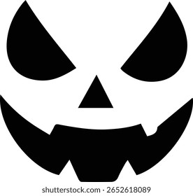 Jack-O'-Lantern Vetor de rosto de abóbora - Design de Halloween assustador ou engraçado para adesivos, escultura e projetos de Cricut