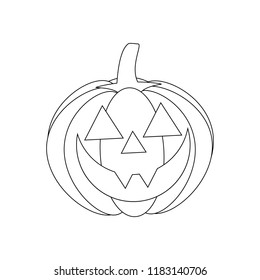 Jack-o-lantern pumpkin illustration