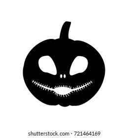 Jack-o-lantern pumpkin illustration on the white background. Vector illustration