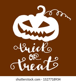 Jack-O-Lantern Silhouette pumpkin Vector illustration