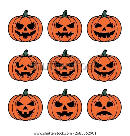  jack-o-lantern silhouettes . jack-o-lantern icons.