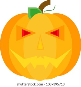 Jack-O-Lantern Vector Clip Art Icon