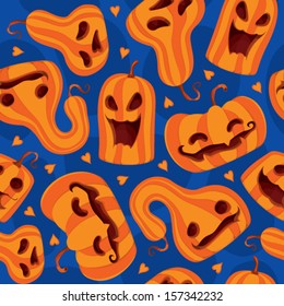 jack-o'-lanterns pattern - halloween pumpkins 