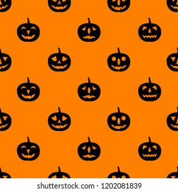 Jack-o-lanterns seamless pattern. Happy Halloween background. Vector illustration.