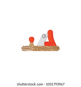 Jack-plane - building tool isolated on white background vector illustration. Hand tool for carpentry and home renovation