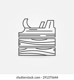 Jack-plane icon - vector symbol or logo in line style